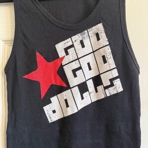 -SOLD- NWOT Goo Goo Dolls Concert Merch Red Star Black Ribbed Tank Top